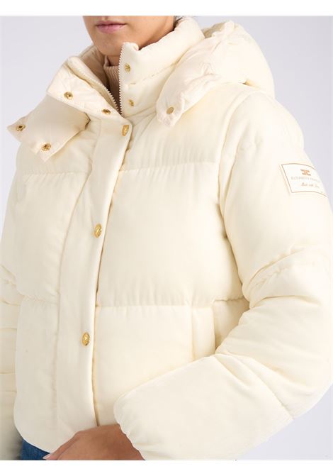 Giubbino Elisabetta Franchi donna PI82D56DZ9 Latte velluto collo alto ELISABETTA FRANCHI | Giubbino | PI82D56DZ9